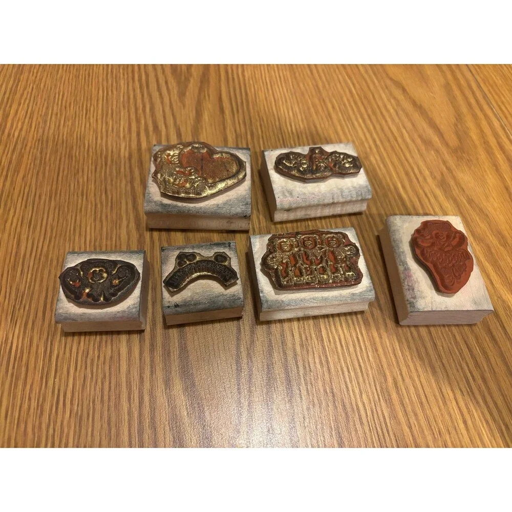 Stampin’ up! 1992 teddy bear lot wood mounted rubber stamps heart ballerina